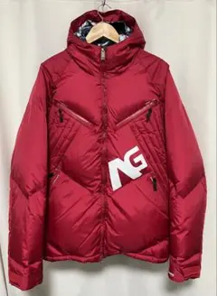 Analog アナログ スノーボードダウンジャケット 赤 L フード パーカー