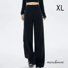 SALE 新品 レディース スウェット パンツ XL ブラック 脚長 オシャレ