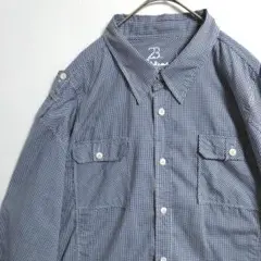 2787　23rdst　薄手長袖シャツ　2XL　青　チェック　ビック　US古着