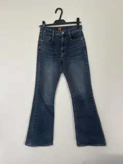 ブーツカットデニム ダークブルー