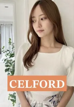 【微美品】セルフォード CELFORD パフスリーブリブニットプルオーバー 38のサムネイル