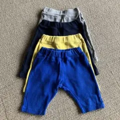 カラフルリブ編みパンツ4点セット