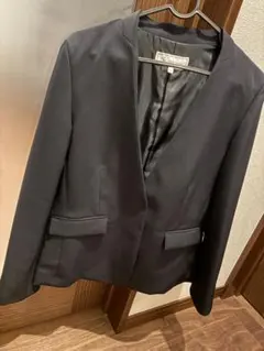 ロペピクニックノーカラージャケット ネイビー