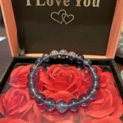 天然石ブレスレット　ブルーフローライト