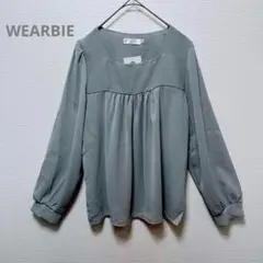 新品タグ付♡【WEARBIE】シアー シフォンブラウス　とろみ　薄手　M 綺麗め