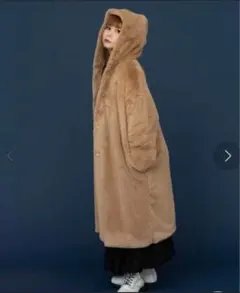 ツモリチサト アマモールモッズコート フォックスファー ライナー