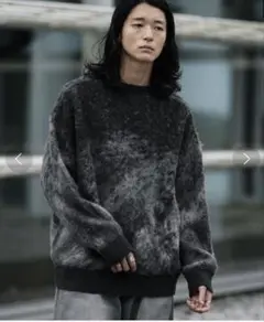MOHAIR BLEND JACQUARD SHAGGY KNIT