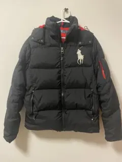 Polo Ralph Lauren ダウンジャケット s 黒/赤 ビックポニー