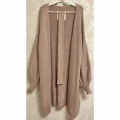 アンゴラニットロングカーディガン baby pink♢SeaRoomlynn