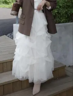 Darich ランダムタックチュールロングスカート