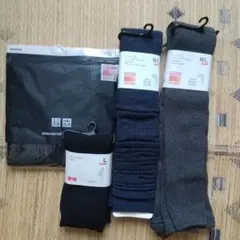 UNIQLO HEATTECH ニットレギンス M/L 2色セット+他2点
