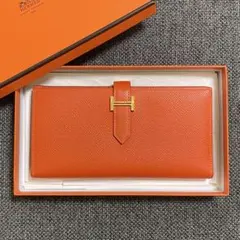 HERMES エルメス 長財布 べアンスフレ Hクラスプ ヴォーエプソンレザー 