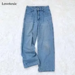 Lovetoxic デニムワイドパンツ ライトブルー キッズ 150cm