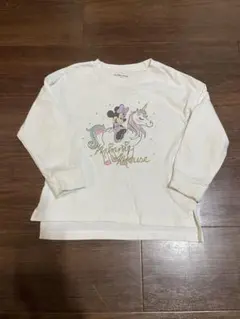 グローバルワーク　ディズニー ミニーちゃん　ユニコーン　ロンT ホワイト　110