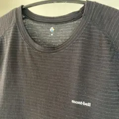 モンベル スーパーメリノウール EXP ラウンドネックシャツM ブラック