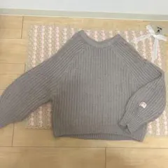 出品停止間近　JaVa くすみピンク　長袖ニットセーター M 2way