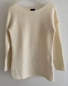 theory セオリー アイボリー リブ編み セーター サイズS