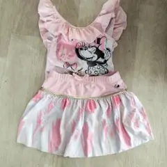 ♡ミニーマウス 水着 120cm♡フリル、スカート付き ピンク♡