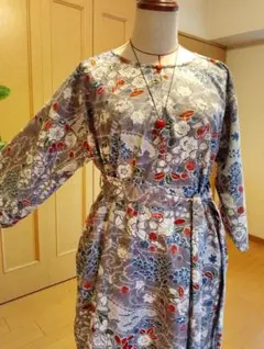 留袖ワンピース　M〜2L/130 本金箔　正絹　Y作 留袖ワンピース M〜2L/130 本金箔 正絹 Y作 2025年最新】着物リメイク