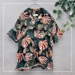 【サタデーズニューヨークシティー】半袖シャツ(XS)アロハシャツ　ボタニカル柄