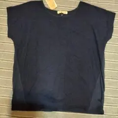 ネイビー 半袖Tシャツ Fサイズ 刺繍柄
