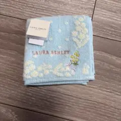 LAURA ASHLEY タオルハンカチ 花柄 ブルー ピンク