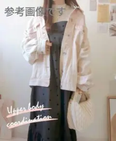 未使用 しまむら Helm カツラギ デニム ジャケット ピンク L