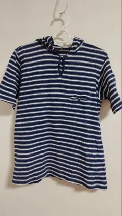 INDIGO e.f.m.MELROSEメルローズ　フード付きボーダーTシャツのサムネイル