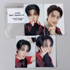 ATEEZ BAD ウヨン FC限定 ソロ盤 タワレコ 特典トレカ 4枚セット