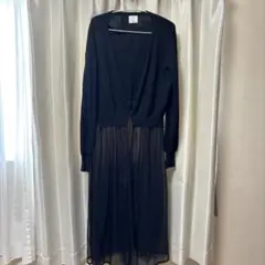 ＆gaime ロングカーディガン ブラック