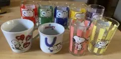 スヌーピー　ガラスコップなど9点