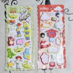 ベイマックス トイストーリー マシュマロシール ２枚セット 即日発送可能