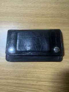 黒レザー 長財布 3ポケット