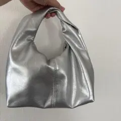 可愛い目玉シルバー ハンドバッグ