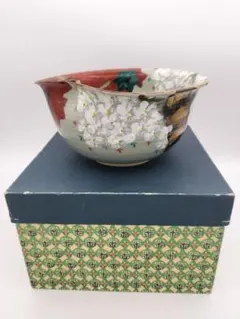⭐️匿名発送⭐️箱あり 古川 利男 作 雲錦 菓子鉢 清水焼 ⭐️匿名発送⭐️箱あり 古川 利男 作 雲錦 菓子鉢 清水焼