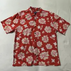 00's LAND'S END アロハシャツ フィリピン製 XL フラワー柄美品のサムネイル