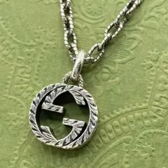 【現行●美品】GUCCI インターロッキング アラベスク ラージ ネックレス 箱