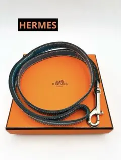 HERMES レザー　ブルー　犬用リードのサムネイル