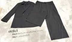 ユニクロC 感動ダブルジャケットリラックスフィット XXL ブラックセットアップ