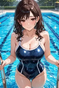 【B13】AI美少女イラスト 水着 コスプレ A4オリジナルポスター