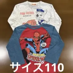 【美品】スパイダーマン＆パウ・パトロール 長袖カットソーセット