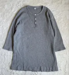 00s Y2K archive old uniqloヘンリーネックサーマルロンT