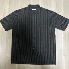 Takeo Kikuchi 半袖シャツ 黒/白ストライプのサムネイル