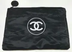 CHANEL シャネル ノベルティ ポーチ　ビッグサイズ　黒　クラッチバッグ