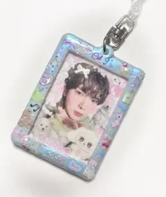 【ミニ】フォトキーホルダー イラスト 手描き 韓国 ハンドメイド ファンシー