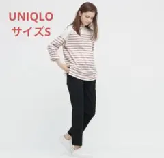 UNIQLO ボーダーオーバーサイズT ピンクSサイズ