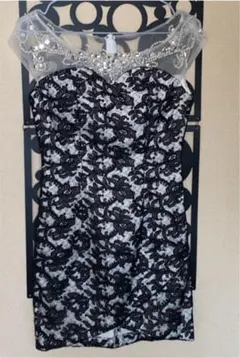 dazzy Queen  ミニキャバドレス　ビジュー付き　M