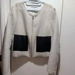 sandro Paris アイボリー・黒 ジャケット