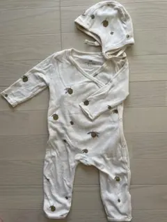 Konges Sloejd レモン柄ロンパースとボンネット　3M