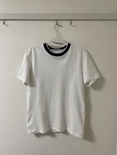 ラコステ ホワイト Tシャツ ネイビー襟